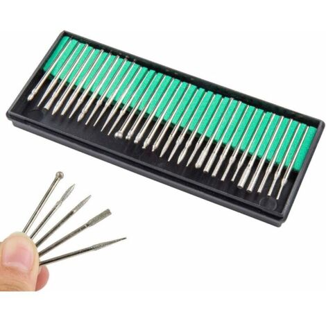Tige Fraises Ratatif Diamantées Rock et Bijoux Rotatif de Gravure Outil (30pcs 3mm ) (1/5)