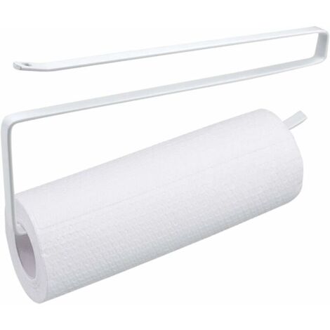 Porte Essuie Tout, Supports pour Papier Essuie Tout, Porte Rouleau de Cuisine, Porte Papier de Cuisine Sans Perçage, Derouleur Sopalin Support pour Rouleau de Papier sous Armoire