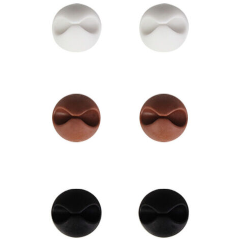 Lot de 6 Clips Câble durable, range-câbles et serre-câbles, self-adhésif, organiseur et rangement de bureau (1/5)