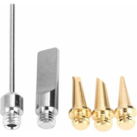 Pointes de fer à souder à gaz pointe à souder astuce Kit de fer à souder à gaz coupe-mousse électrique Pointes à souder Accessoires de soudage 5pcs (1/5)