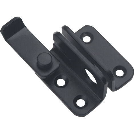 Verrou de Porte Coulissante Cadenas Moraillon Serrure de Porte Loquet de Verrouillage de Boucle Crochet Antivol, Finition Noire Mate en Acier Inoxydable (1/5)