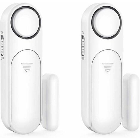 Alarme Maison sans Fil, Alarme de Porte et Fenêtre 4 Modes Capteur sans Fil Magnétique pour Système de Sécurité Maison Sécurité Enfants (Lot de 2) (1/5)