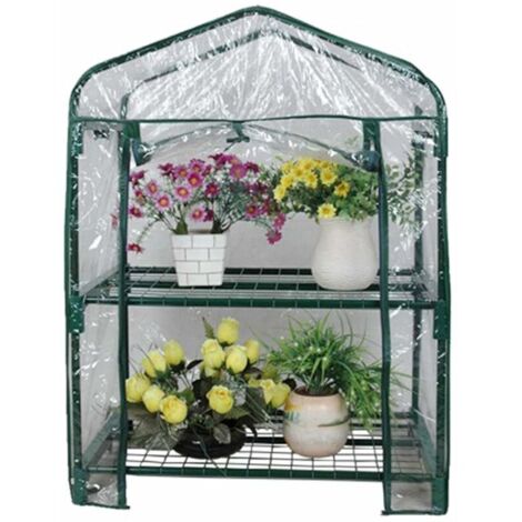 Housse de rechange en PVC transparent pour serre de jardin - Pour mini plantes - Portable - Solide et robuste - Étanche - Anti-tempête - Pour jardin (1/5)