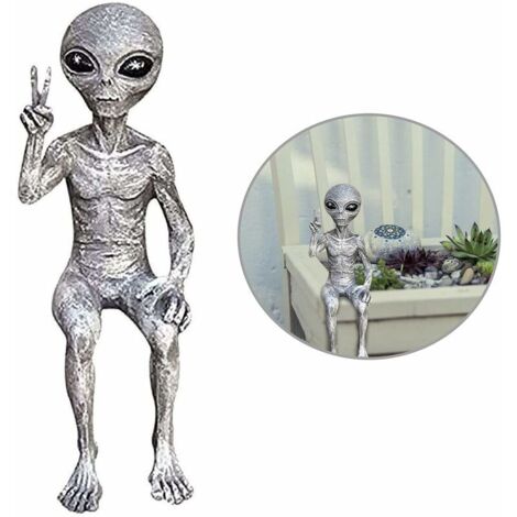 Ornements de Style Drôle pour La Maison, Ornements de Style Drôle pour Les Figurines de Décoration, Statue Extraterrestre, (1/5)