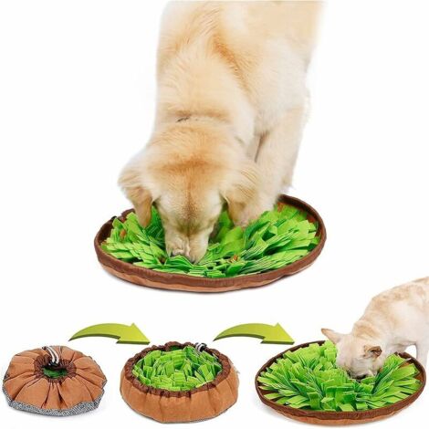Snuffle Mat pour chiens, Dog Pet Snuffle Feeding Mat pour Chiots Tapis de Fouille Chien Dog Puzzles Bowl Feeding Toys Pour distributeur de friandises Dog Treat Toys (1/5)