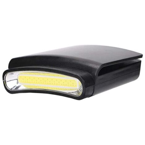 Lumière de chapeau de chapeau de LED, pince de torche de mini lampe de poche sur la lampe de visière de chapeau, mains libres légères pour courir le camping pêche cyclisme (1/5)