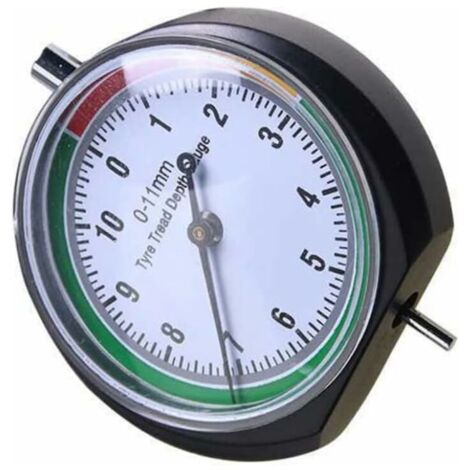 Jauge de profondeur de la bande de roulement de pneu,  type de cadran de la bande de Professional pour moto, voiture, camion et bus, lecture facile de la bande de bande de roulement de pneus 0- (1/5)