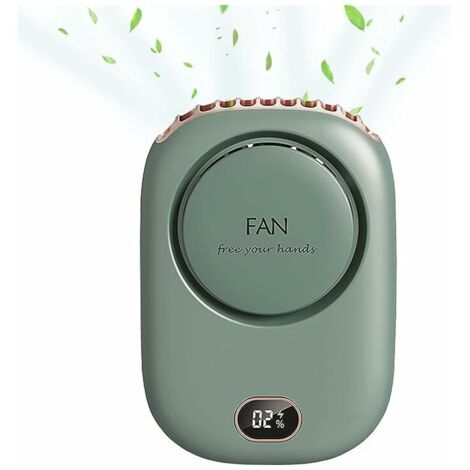 USB Mini Ventilateur Mini,Ventilateur Brumisateur Silencieux Rechargeable Ventilateur Portable 3 Vitesses,Avec Mousqueton Portable,pour Maison, Bureau et Voyage(Vert) (1/5)