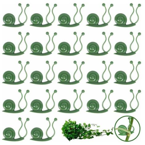 Support pour Plantes Clips, 30 Pcs Clips de Fixation Murale Autocollants, Decoration Mural Plante, Tuteur Clip, Clips Muraux pour Vigne Légumes Tomates Aneth Vert. (1/5)