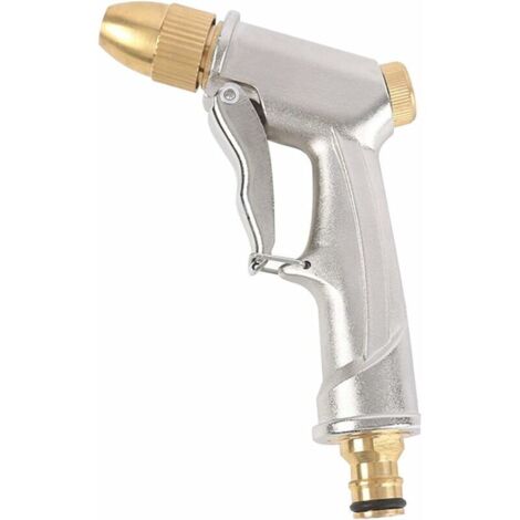 Pistolet d'Arrosage à Haute Pistolet d'Arrosage Métal Pistolet Arrosoir, Pistolet D'arrosage de Tuyau D'arrosage (1/5)