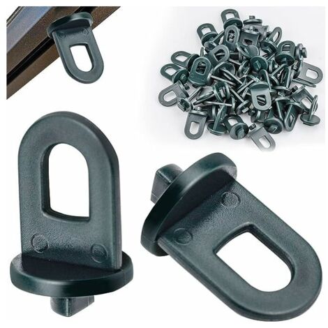 50 PCS Greenhouse Clips, Support de Plante Grimpante Clips de Kit de Suspension pour Serre(Vert), (1/5)