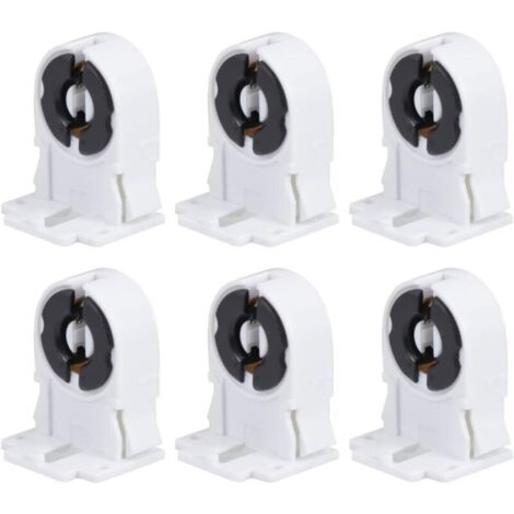20 Pcs Support de Lampe Fluorescente Vis Type T8 / G13 Support de Lampe Non Shunté Pierre Tombale Remplacement de La Douille pour Tube Fluorescent à LED (1/5)