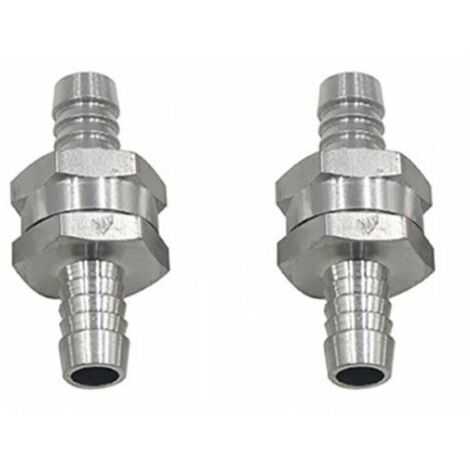 Clapet anti-retour Vanne de carburant en aluminium, clapet anti-retour à essence diesel (10 mm 2 pièces) pour système de carburant à carburateur à faible concentration, clapet anti-retour pour (1/4)