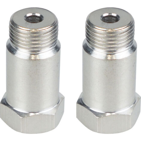 2 Pcs M18 1.5 Adaptateur de Capteur d'Oxygène O2 Entretoise Isolateur Contrôle Moteur Lumière CEL Fix Extension Longueur 45mm-Detrompeur Sonde Lambda Type R Ep3 (1/4)