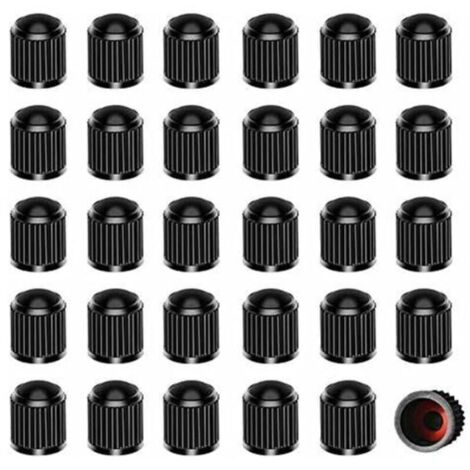 Lot de 30 Bouchons Valve Pneu en Plastique, Bouchons de Pneu avec Joint d'étanchéité pour SUV Vélo Moto Camions 10  12.55mm (1/5)