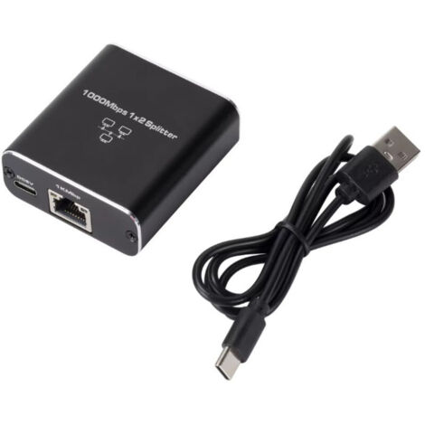 Commutateur RJ45 2 ports 1000 Mbps réseau 1 à 2 Gigabit Ethernet répartiteur pour ordinateur commutateur routeur décodeur TV (1/5)