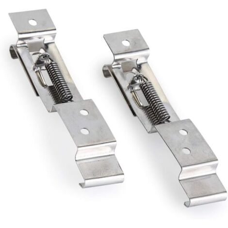 Two trailer license plate holders, one pair of spring loaded stainless steel (120mm) deep license plate holders (1/5)