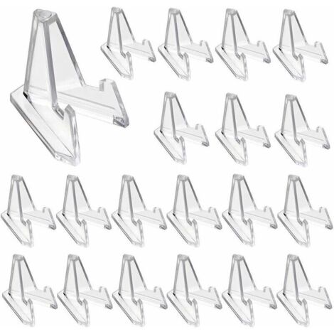 20PCS Support de Monnaie Présentoirs, Chevalets de Monnaie Médaille Badge Collection étagère de Pièces, Support de Téléphone en Acrylique 2