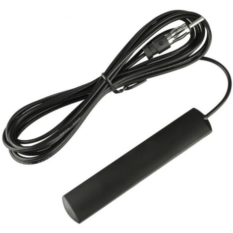 Antenne Autoradio Voiture Brise Collante Adaptateur Fiche DIN avec 3m Câble Compatible avec Auto Camion Véhicule SUV Jeep FM AM Radio Amplificateur HD Lecteur (1/5)
