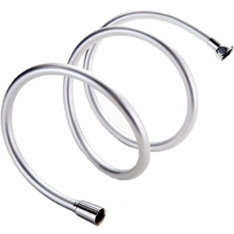 Tuyau de douche - Remplacement de tuyau de douche en PVC de 2 m, anti-torsion et anti-torsion, chromé