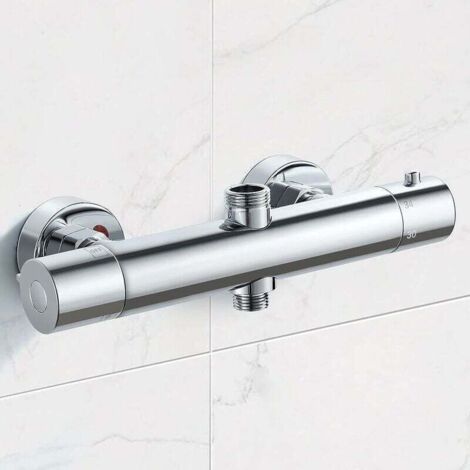 Mitigeur thermostatique pour colonne, robinet de douche en laiton haut G3/4 Bsp + bas G1/2 Bsp