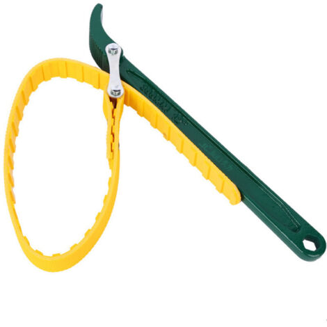 Clé à Sangle Réglable, Cle filtre a Huile, Cle a Sangle de Filtre Multifonctional Poignée de 30cm Outil de Retrait pour mécaniciens et plombiers (1/5)