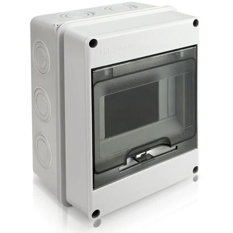 Coffret Electrique Etanche, IP65 5-MODULES Ableaux à Disjoncteurs éLectriques Boitier, Etanche Electrique Exterieur, Armoire de Contrôle, Boitier de Jonction pour Utilisation à l'extérieur (1/5)