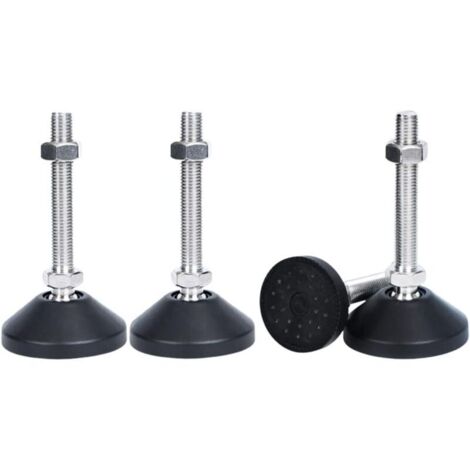 Pieds réglables en nylon renforcé – Lot de 4 – Hauteur ajustable M8x50 – Patins antidérapants pour stabilité – Idéal pour meubles divers (1/5)