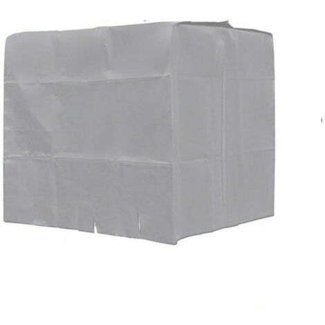 Bardusch-Bâche de réservoir d'eau, Bâche Couverture Réservoir IBC pour Cuve 1000L, Capôt de Protection Container Citerne Eau, Anti-poussière Anti-UV Anti-Pluie, 120x100x116cm (argent) (1/2)