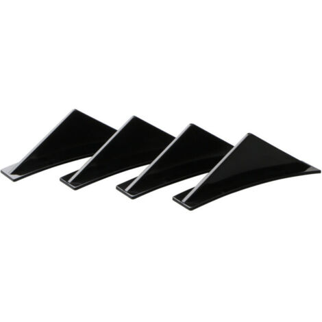 Bardusch-4 Pcs Diffuseur De Spoiler De Pare-Chocs Arrière, Aileron De Pare-Chocs Arrière avec Vis, Pare-Chocs Requin Becquet Arrière, Anti-Usure Châssis Décoration Aileron Voiture(Noir/Courbe) (1/5)