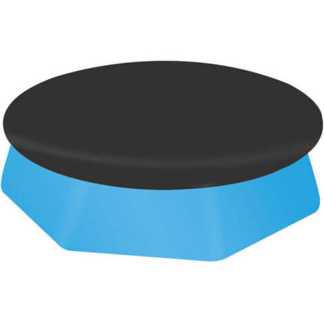 Bardusch-Bache Piscine Ronde pour Piscine Ronde 244 cm, Couverture de Piscine, Matériau Amélioré, Plus épais et Durable, Résistant à la Poussière et aux Feuilles, Facile à Installer, noir (244cm) (1/4)