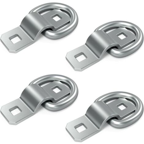 Bardusch-Lot de 5 œillets d'arrimage pour remorque - Anneaux d'arrimage en D - Œillets de fixation pour sécuriser le chargement de camion, bateau, voiture (1/3)