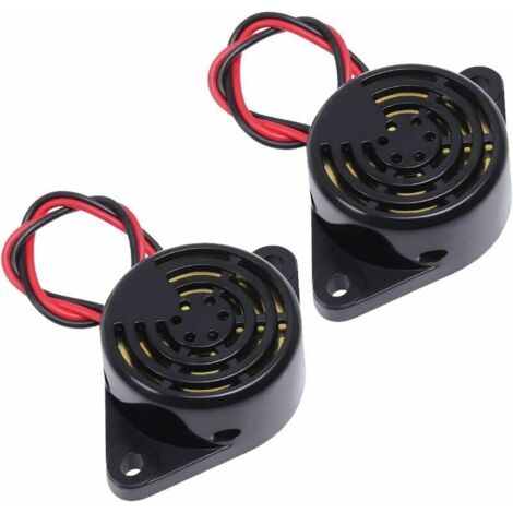 Bardusch-SFM-27 DC3-24V 10 PCS Buzzer Alarme Bip Électronique Bip Buzzer Actif Piezo Buzzer 100dB Tonalité Alarme Sonnerie Son Continu, Noir, 10pc (1/5)