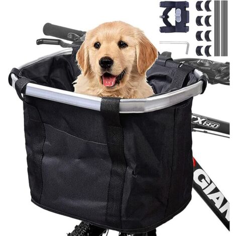 Bardusch-Panier de Vélo, Amovible Vélo Guidon Panier, Cycle Avant Toile Panier Transporteur Sac Pet Carrier en Alliage d'Aluminium pour VTT (1/4)