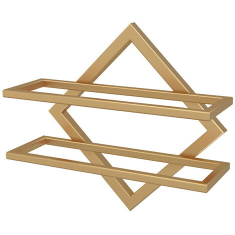 Bardusch-Supports Muraux pour Bouteilles de Vin en Métal, Rganisateur de Casier à Vin Suspendu Pliable pour 2 Bouteilles d'alcool, Étagère Murale Casier à Vin pour Cave De Bar De Cuisine (1, Gold)