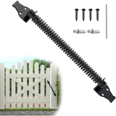 Bardusch-Ferme-porte automatique, ferme-porte automatique à ressort Ferme-porte réglable, noir, longueur 36 cm (1/5)