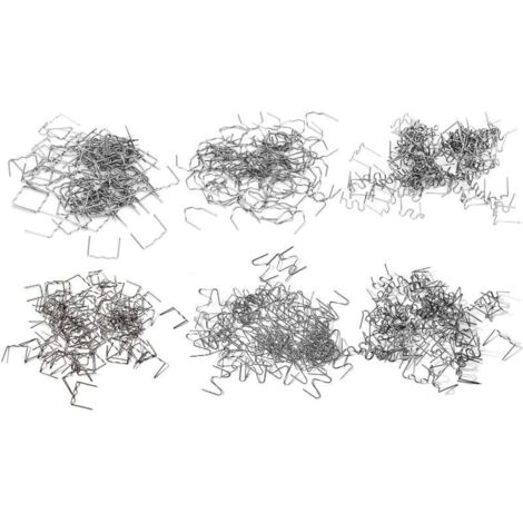 Bardusch-Lot de 1200 agrafes chaudes, 0,8 mm/0,6 mm, pour réparation de soudure en plastique de voiture (1/5)