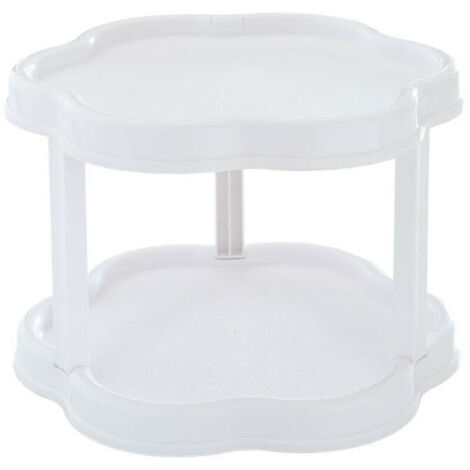 Bardusch-Cuisine a poser étagère a épices rotatives Étagère à Épices Porte Épice Rotative Étagère à Épice Support de Stockage epices rangement cuisine petit plateau tournant pour epices blanc, (1/5)