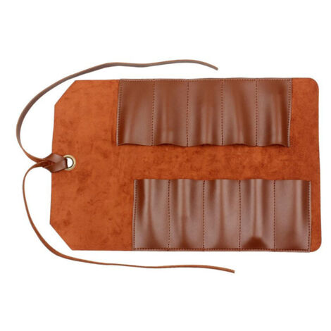 Bardusch-Tool Rouleau de sac en cuir Pochette 10 poches Multi-user Organizer Wrap pour Woodworking Clé Clé brun clair, poche à outils (1/4)