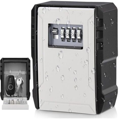 Bardusch-Boite a Clefs Securisee Exterieur Etanche Boite Clefs Boite Cls Murale Grand Boite a Cle pour Les Cls, Les Cartes Maison Les coles Le Bureaux La Garages (1/5)