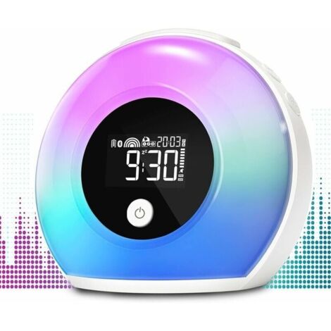 Bardusch-Veilleuse, réveil numérique, horloge avec lumière et haut parleur Bluetooth, adapté aux enfants, adolescents (1/5)