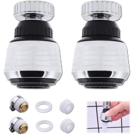 Bardusch-[Pack de 2 produits]embout de robinet de cuisine,Tête de Robinet de Cuisine 360 ° Pivotant,economiseur d'eau pour robinet,mousseur robinet,brise jet robinet,adaptateur robinet cuisine (1/5)