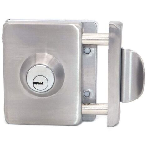 Bardusch-Serrure pour porte en verre double , acier inoxydable,crochets de porte ouverts sans cadre pour un verre d'une épaisseur de 10 à 12mm (1/5)