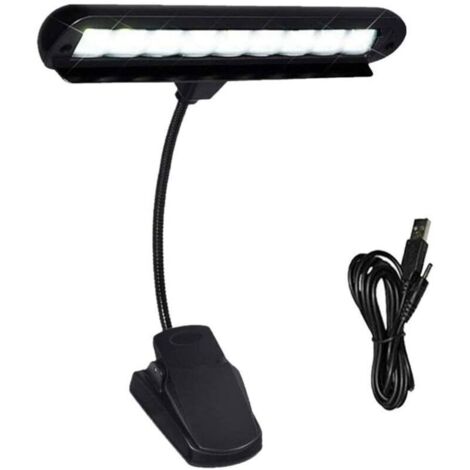 Bardusch-Pied De Lumière 1 Pcs Lampe de Entièrement Réglable Clip 9 Led Orchestre de Piano de pour de Dortoir de Bureau avec Câble D'alimentation (Sans Piles) Lampes De Table Dartisanat (1/5)