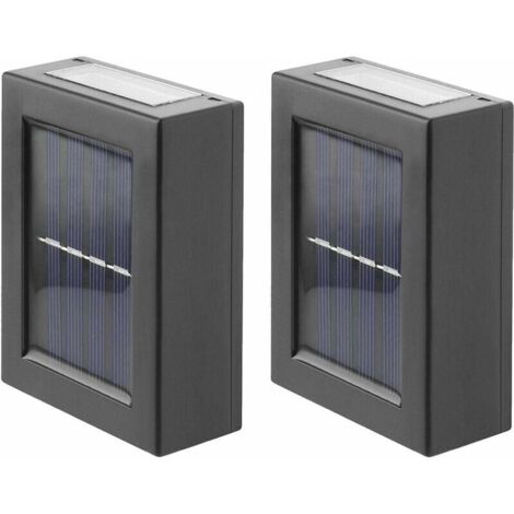 Bardusch-Lot de 2 appliques murales solaires d'extérieur Blanc froid (1/5)