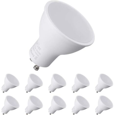Bardusch-Ampoules LED GU10, 7W équivalent Ampoule Halogène 70W, 550ml, Blanc Chaud 3000K, 120°Larges Faisceaux, Ampoules LED Spot, Lot de 10 [Classe énergétique A++] [Classe énergétique F] (1/5)