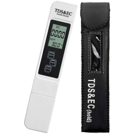 Bardusch-Testeur Multifonctionnel Digital 3 en 1 Mesure TDS EC et Temperature avec Grand Ecran LCD Numérique Moniteur de la Qualité d'eau Potable,Culture Hydroponique et Plus(ne peut pas tester le ph) (1/5)