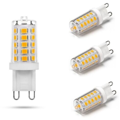 Bardusch-Ampoule LED G9 5W, 500LM, équivalen 50W halogène, Blanc chaud 3000K, 220 240V, CRI 85, NON Dimmable, Économie d'énergie, Base en céramique, Culot G9 Standard, Lot de 4 [Classe énergétique F] (1/5)