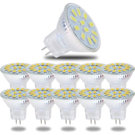 Bardusch-Lampe LED MR11 GU4 5W Blanc Froid, Ampoules LED 6000K 600 lumens, Remplacement pour Lampes halogènes 50W, Ampoules LED, Non dimmable, Angle de Faisceau 120 °, Lot de 10 (1/5)
