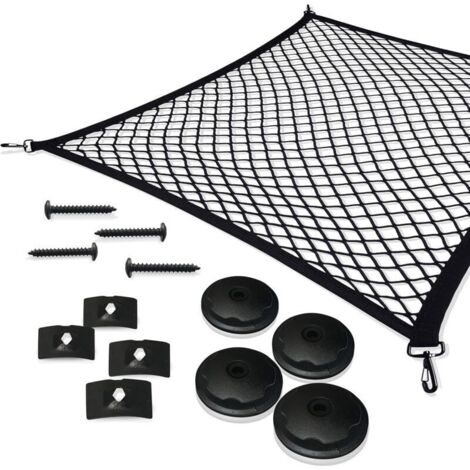 Bardusch-Filet bagages de voiture, filet de coffre en nylon lastique 110x60cm filet de protection filet de sparation multifonction pour le stockage du coffre (1/5)